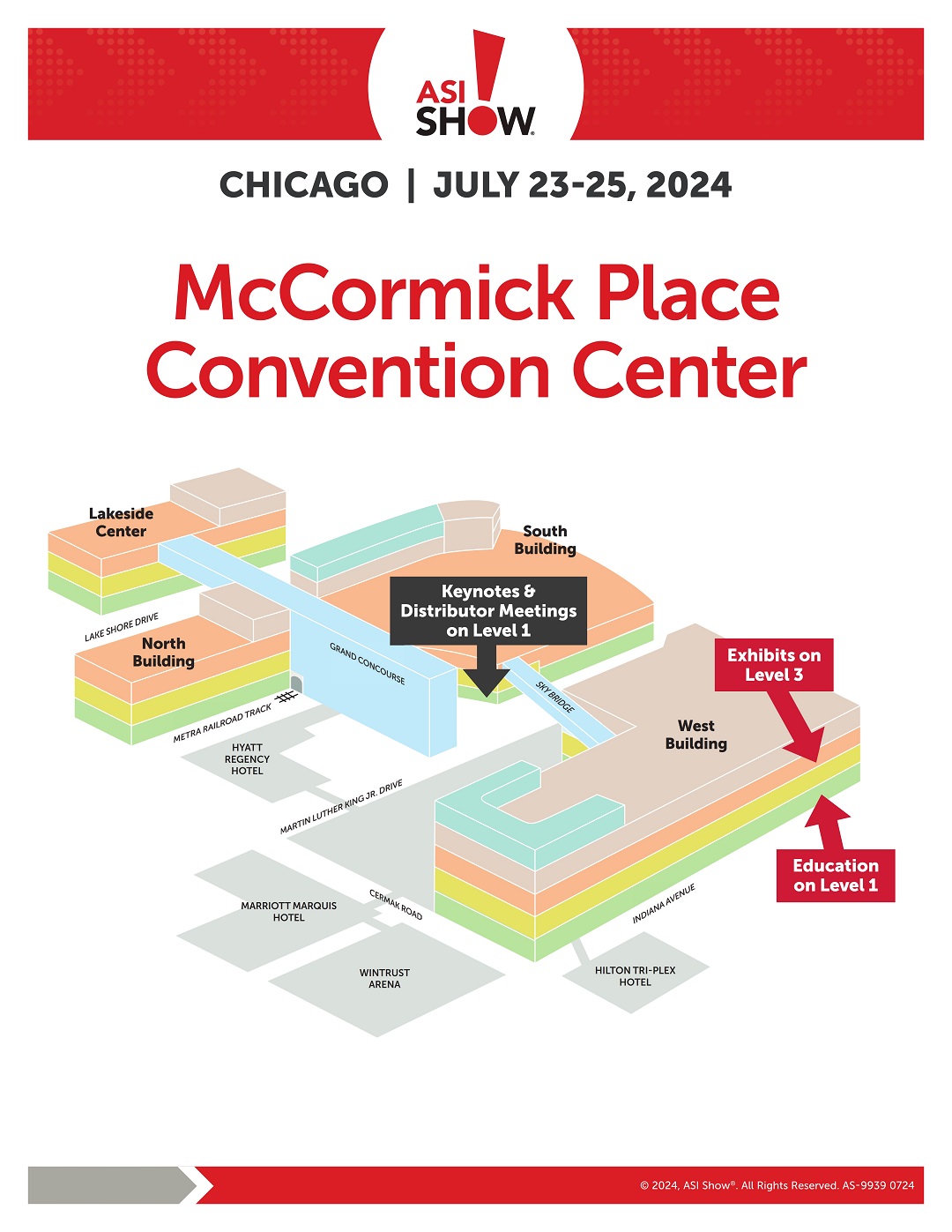 McCormick Place Convention Center & Hotels Map