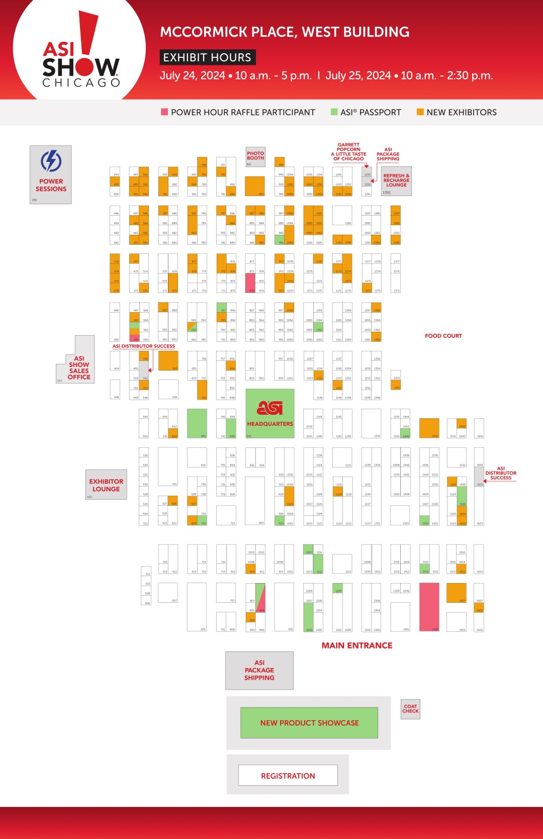 ASI Exhibit Hall At-A-Glance